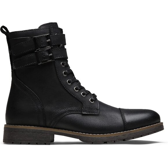 ⚡Men's Vintage Motorcycle Lace Up Casual Leather Boot Zipper Fashion Chukka Boot - Picture 3 of 8